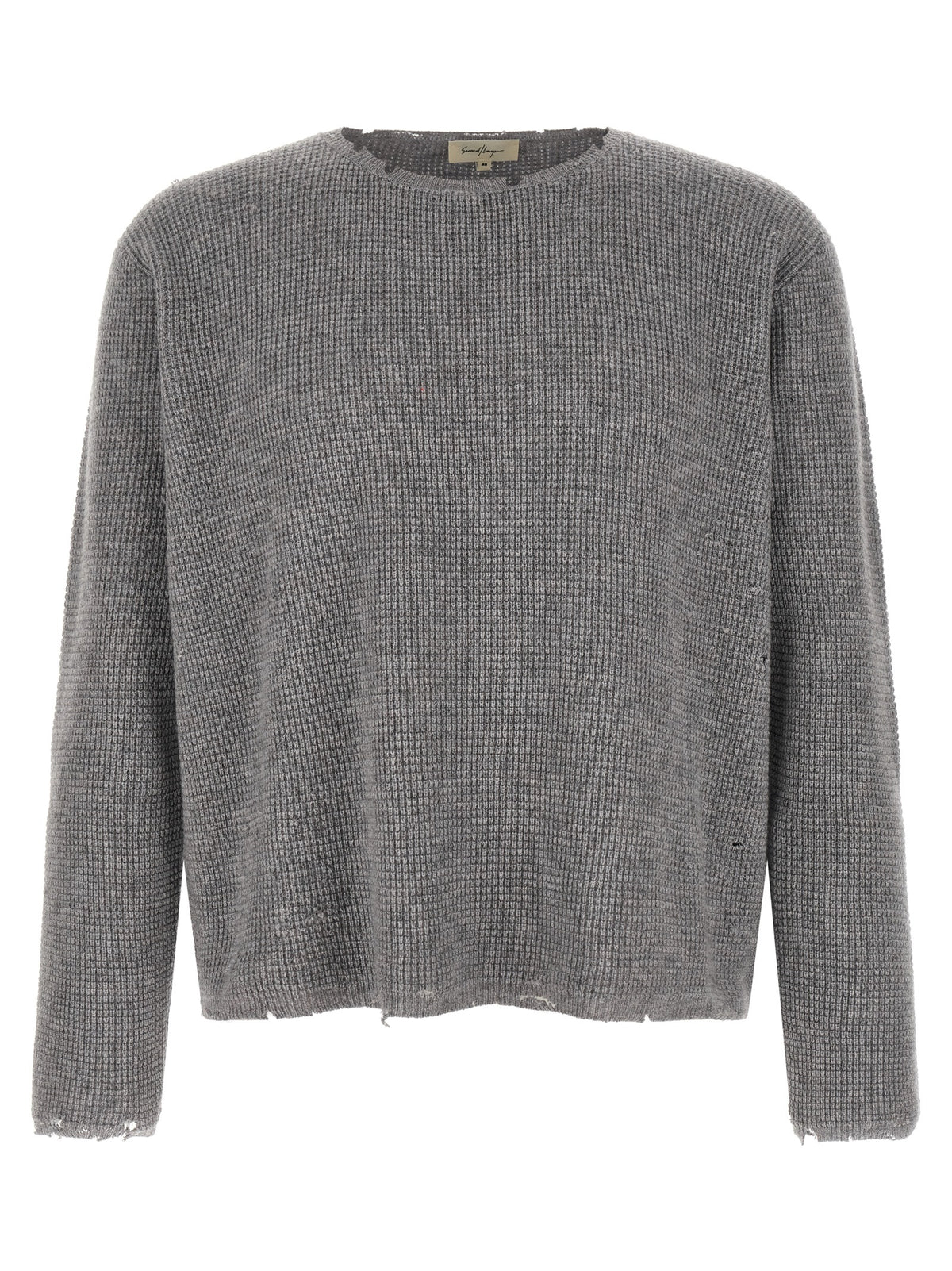 SECOND/LAYER Grauer Wollcardigan