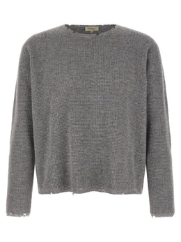 SECOND/LAYER Grauer Wollcardigan