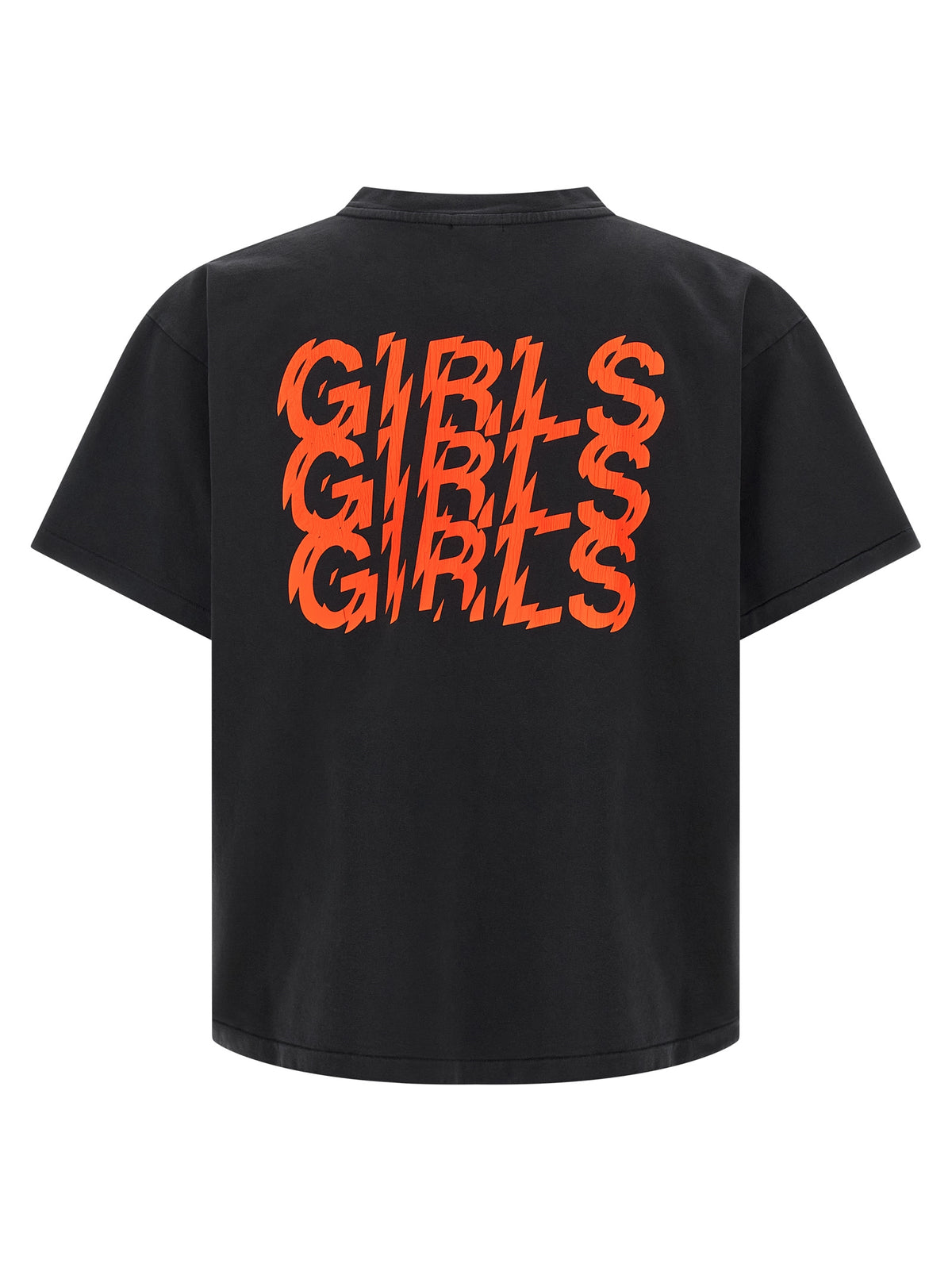 SECOND/LAYER Schwarzes Baumwoll-T-Shirt