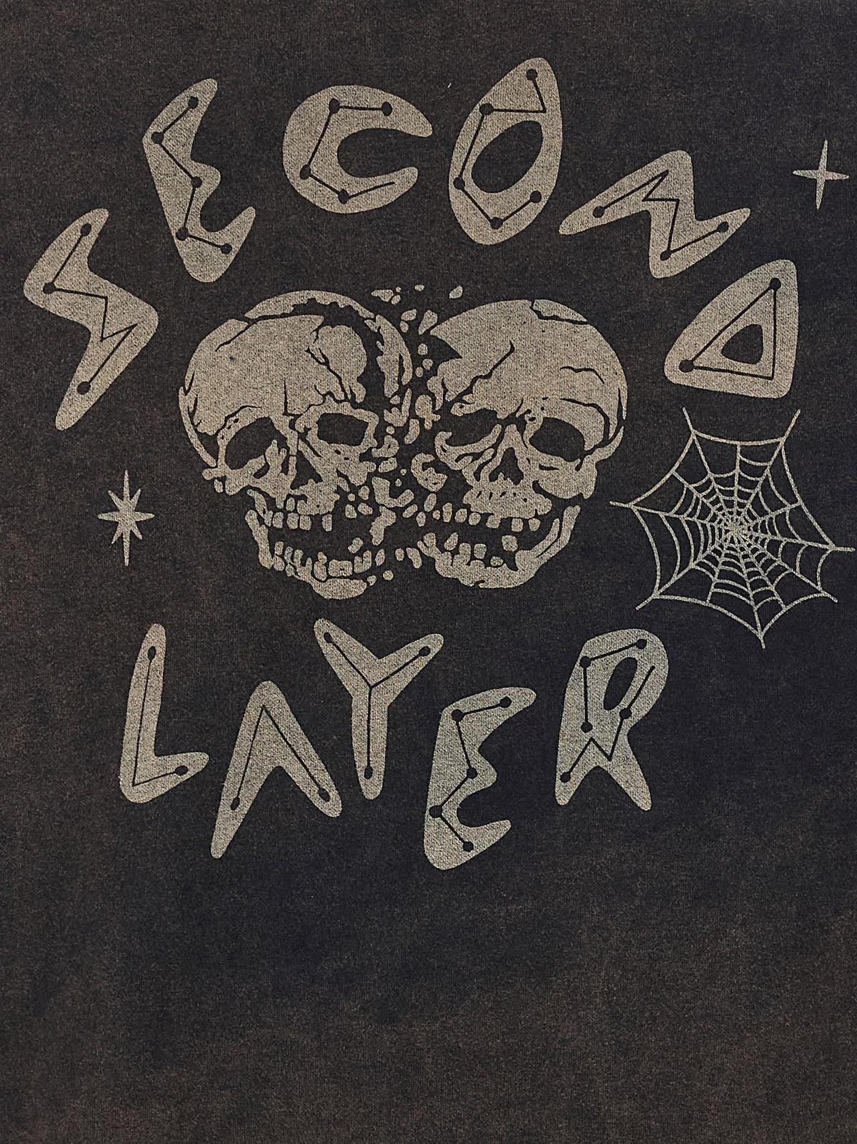 SECOND/LAYER Schwarzes Baumwoll-T-Shirt