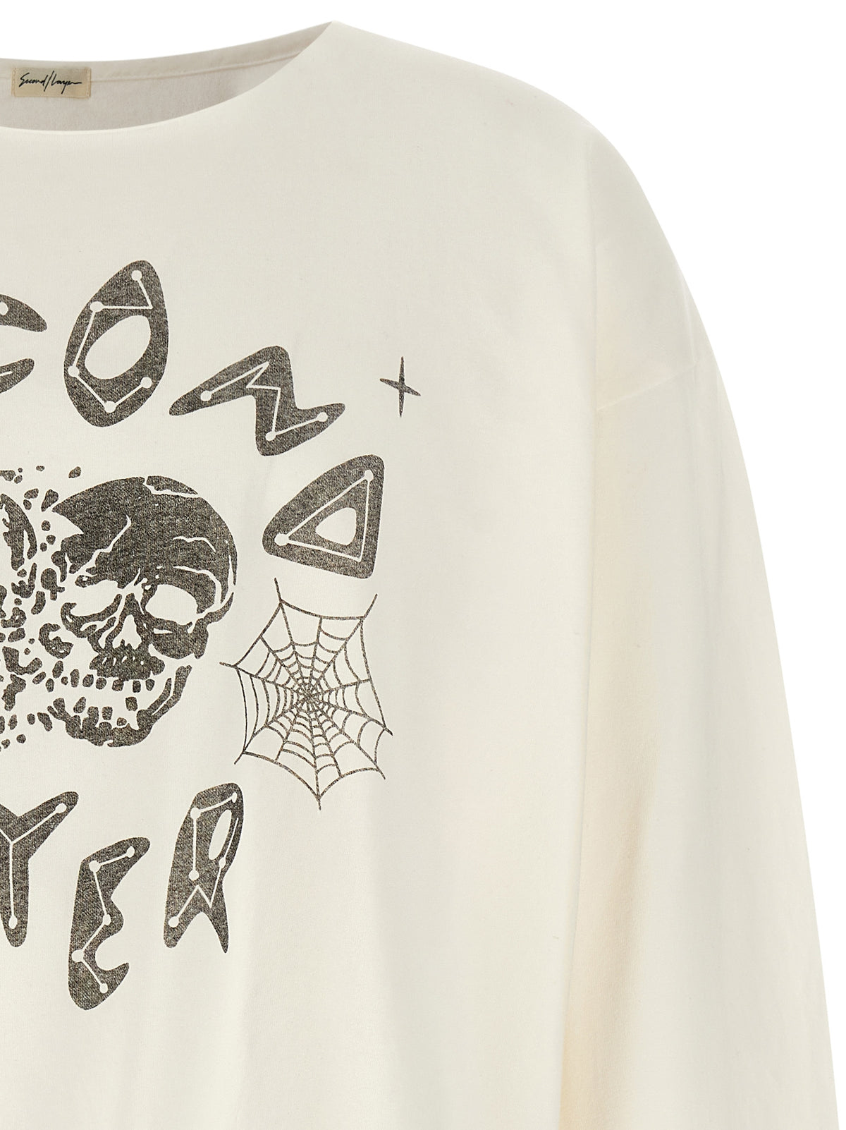 SECOND/LAYER Weißes Baumwoll-T-Shirt
