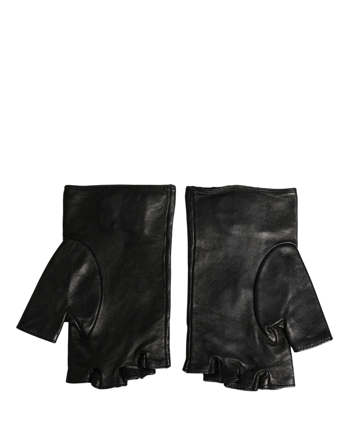 Dolce & Gabbana Schwarze bestickte fingerlose Handschuhe in Handgelenklänge