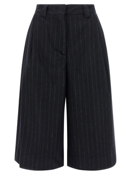 THELATEST Blaue Polyamid-Bermudashorts