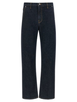 Khaite Blaue Jeans aus Baumwolle im geraden Schnitt