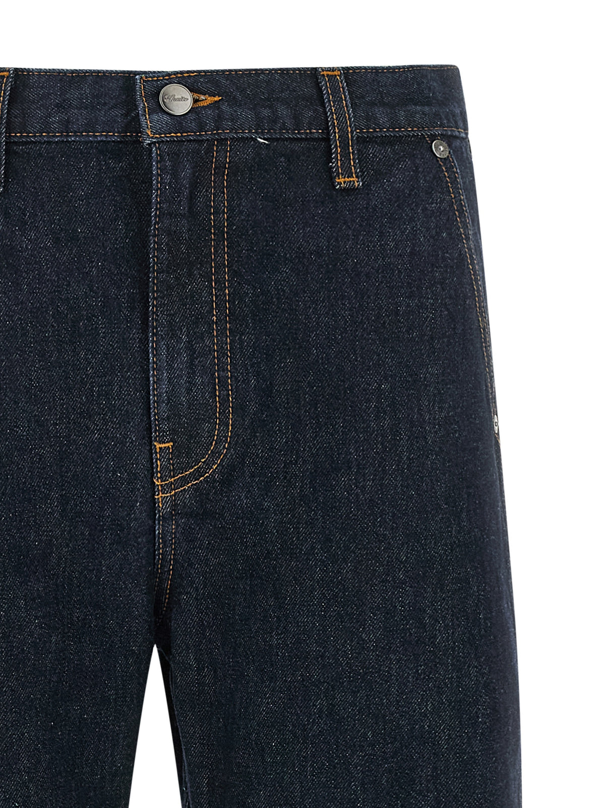 Khaite Blaue Jeans aus Baumwolle im geraden Schnitt