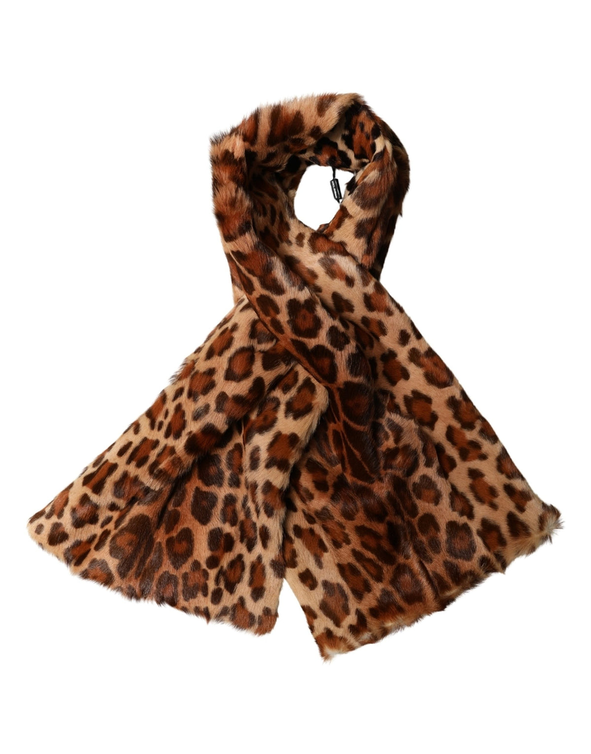 Dolce & Gabbana Schal aus Ziegenhaar mit Leopardenmuster in Braun