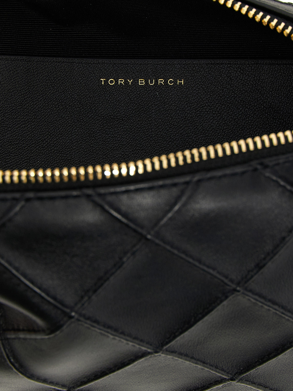 Tory Burch Schwarze Umhängetasche aus Lammleder
