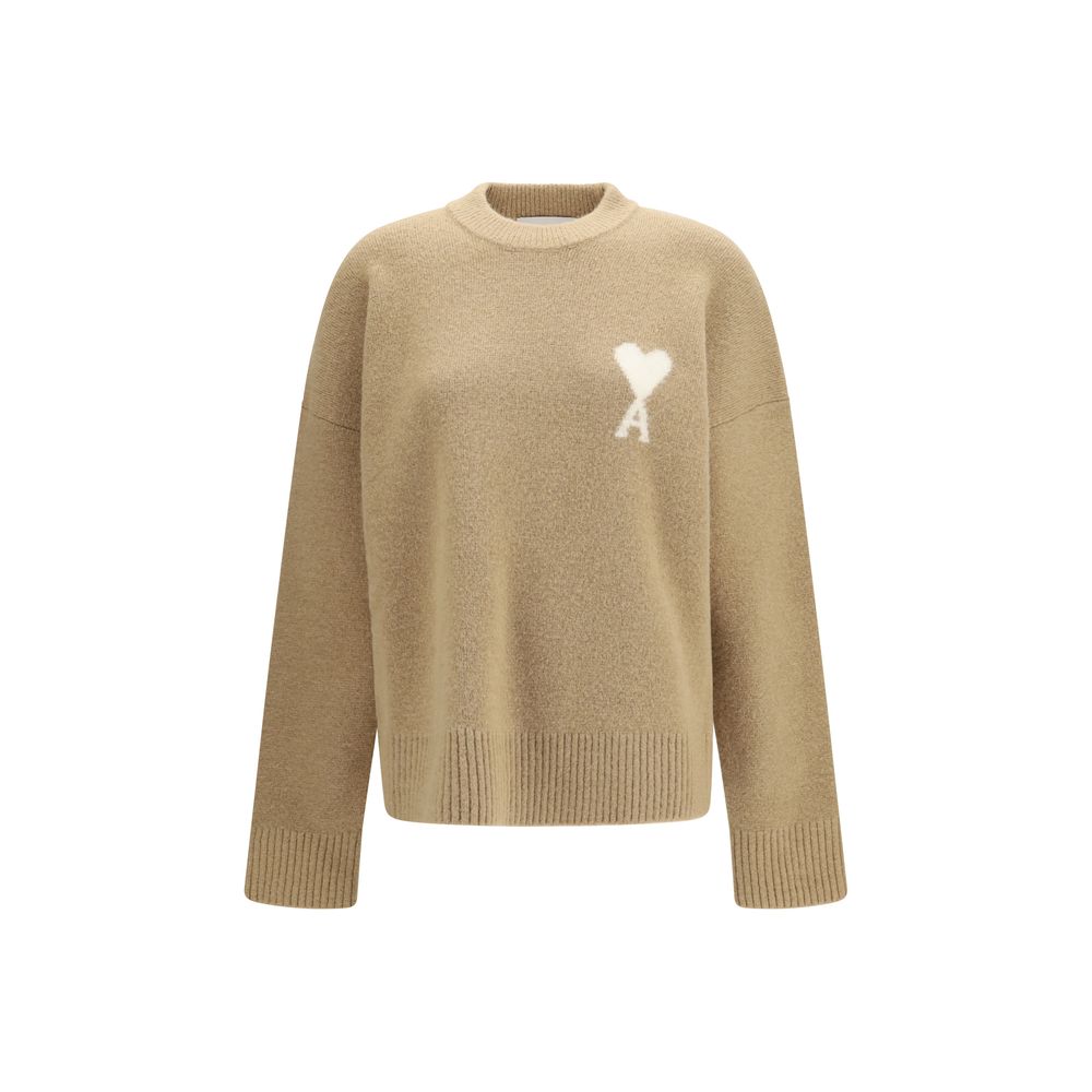 Ami Paris Beige Alpaka Vicugna Pacos Sweatshirt