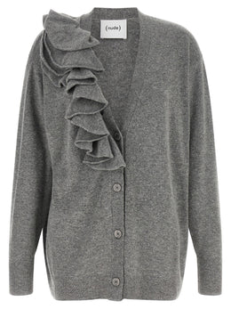 NUDE Grauer Wollcardigan