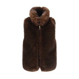 Woolrich Braune ärmellose Jacke aus Polyester