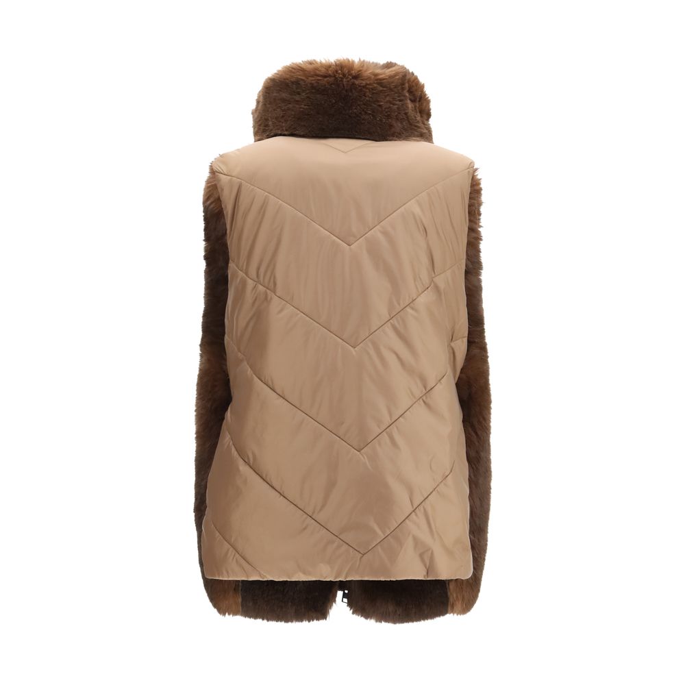 Woolrich Braune ärmellose Jacke aus Polyester