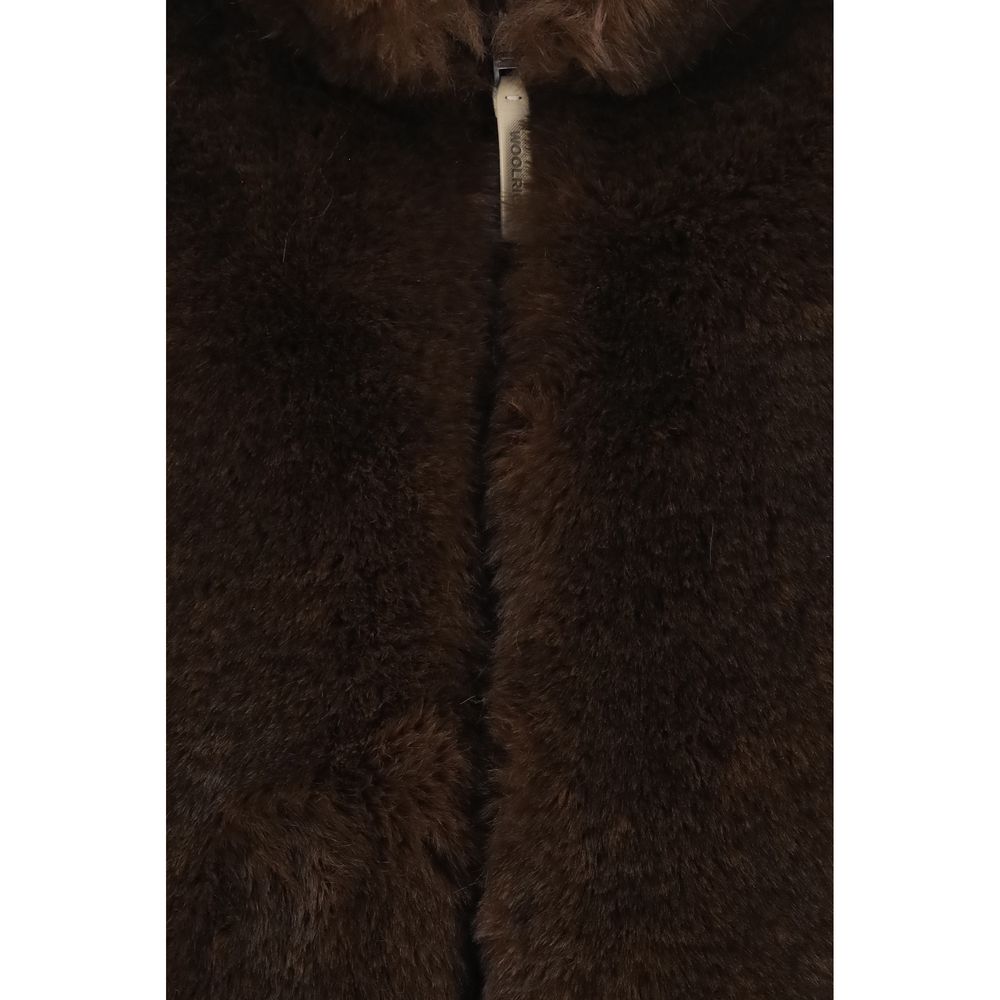 Woolrich Braune ärmellose Jacke aus Polyester