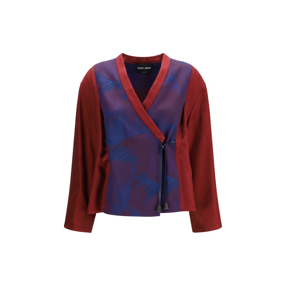 Giorgio Armani Mehrfarbiges Hemd aus Polyester mit Muster