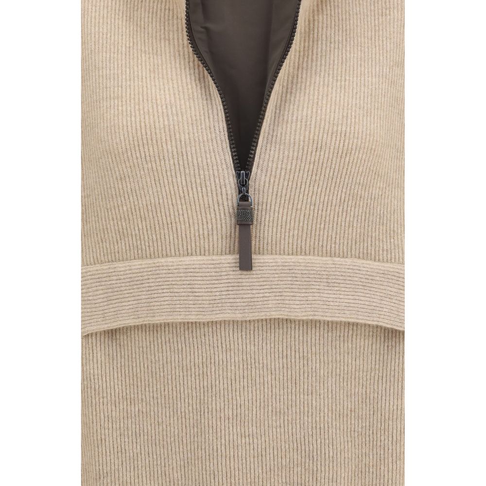Brunello Cucinelli Beige Kaschmir-Sweatshirt