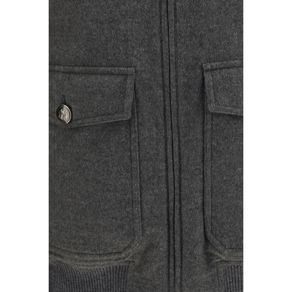 Brunello Cucinelli Grauer Kaschmir-Bomber