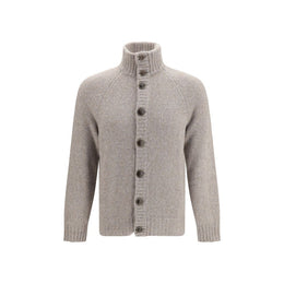Brunello Cucinelli Grauer Woll Cardigan Ovis Aries