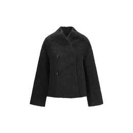 Loulou De Saison Schwarze Alpaka Vicugna Pacos Jacke