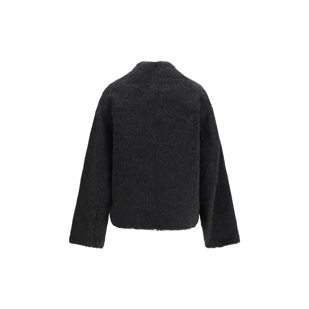 Loulou De Saison Schwarze Alpaka Vicugna Pacos Jacke