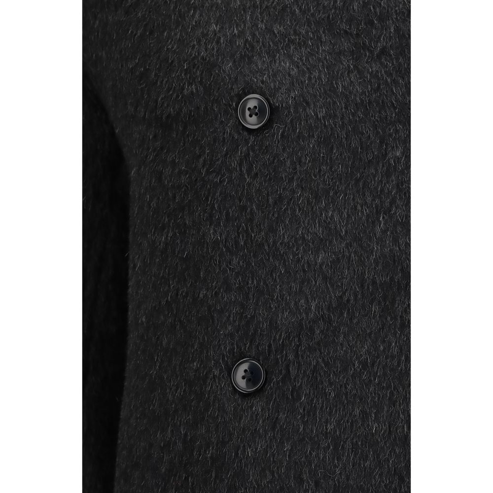 Loulou De Saison Schwarze Alpaka Vicugna Pacos Jacke