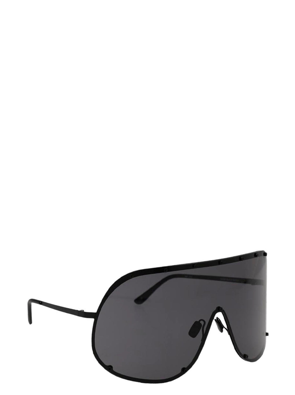 Rick Owens Sonnenbrille aus schwarzem Edelstahl