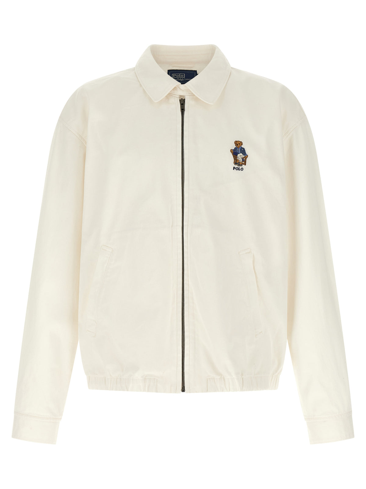 Polo Ralph Lauren Weiße Baumwolljacke in voller Länge