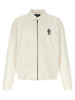 Polo Ralph Lauren Weiße Baumwolljacke in voller Länge