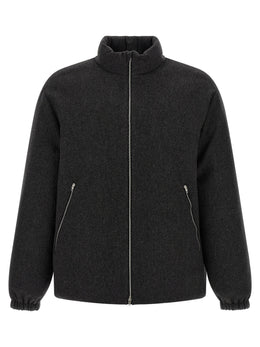 Jil Sander Grauer Wollmantel in voller Länge