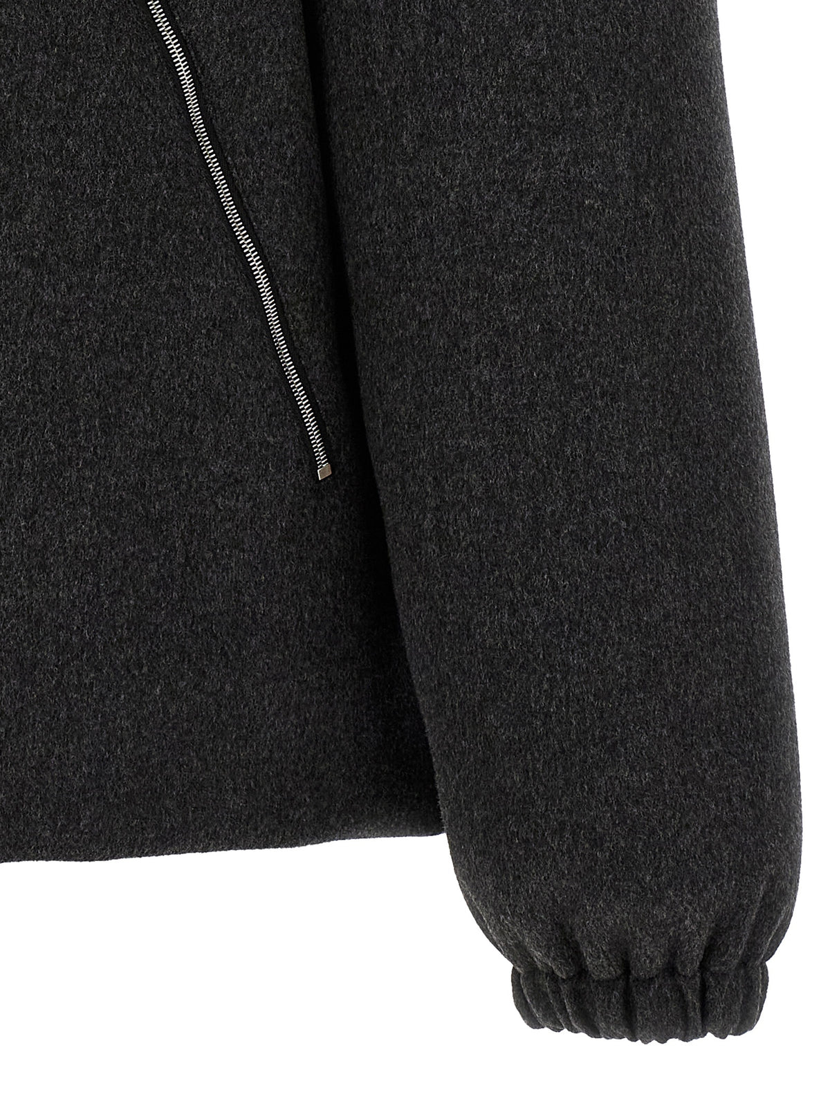 Jil Sander Grauer Wollmantel in voller Länge