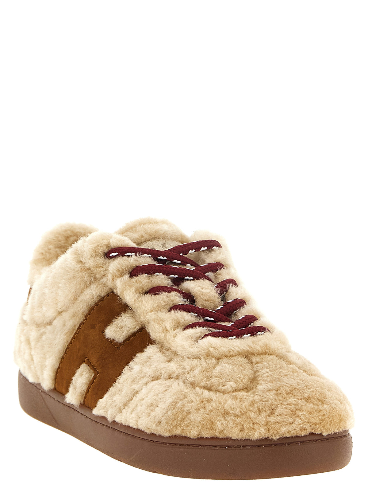 Hogan Beige Ziegenleder Low-Top-Sneaker