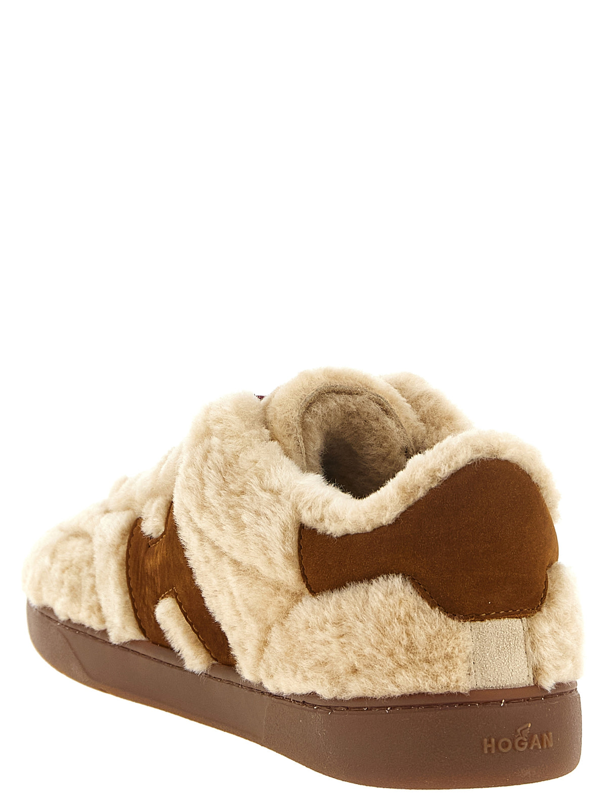 Hogan Beige Ziegenleder Low-Top-Sneaker