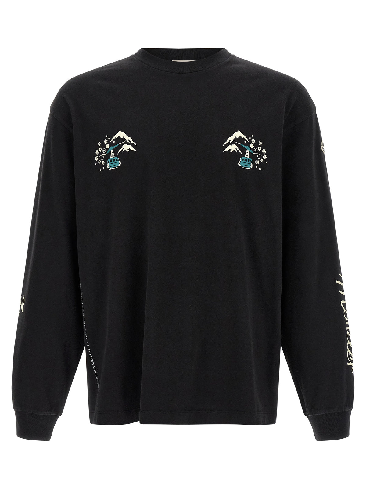 MONCLER GENIUS Schwarzes Baumwoll-T-Shirt
