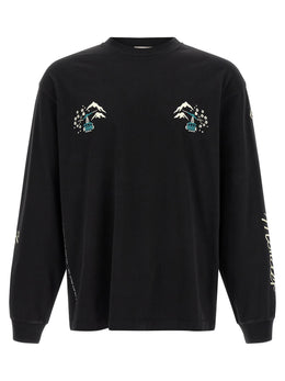 MONCLER GENIUS Schwarzes Baumwoll-T-Shirt