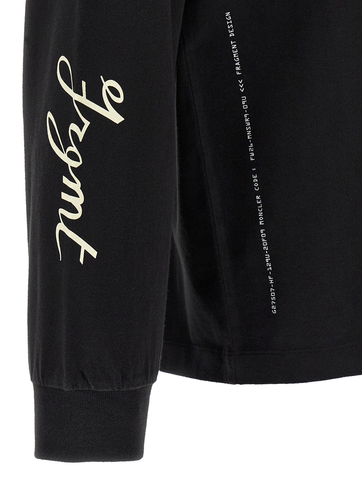 MONCLER GENIUS Schwarzes Baumwoll-T-Shirt