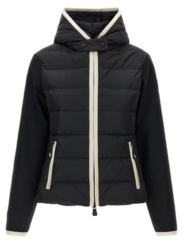 Moncler Grenoble Schwarzer Cardigan aus Polyamid