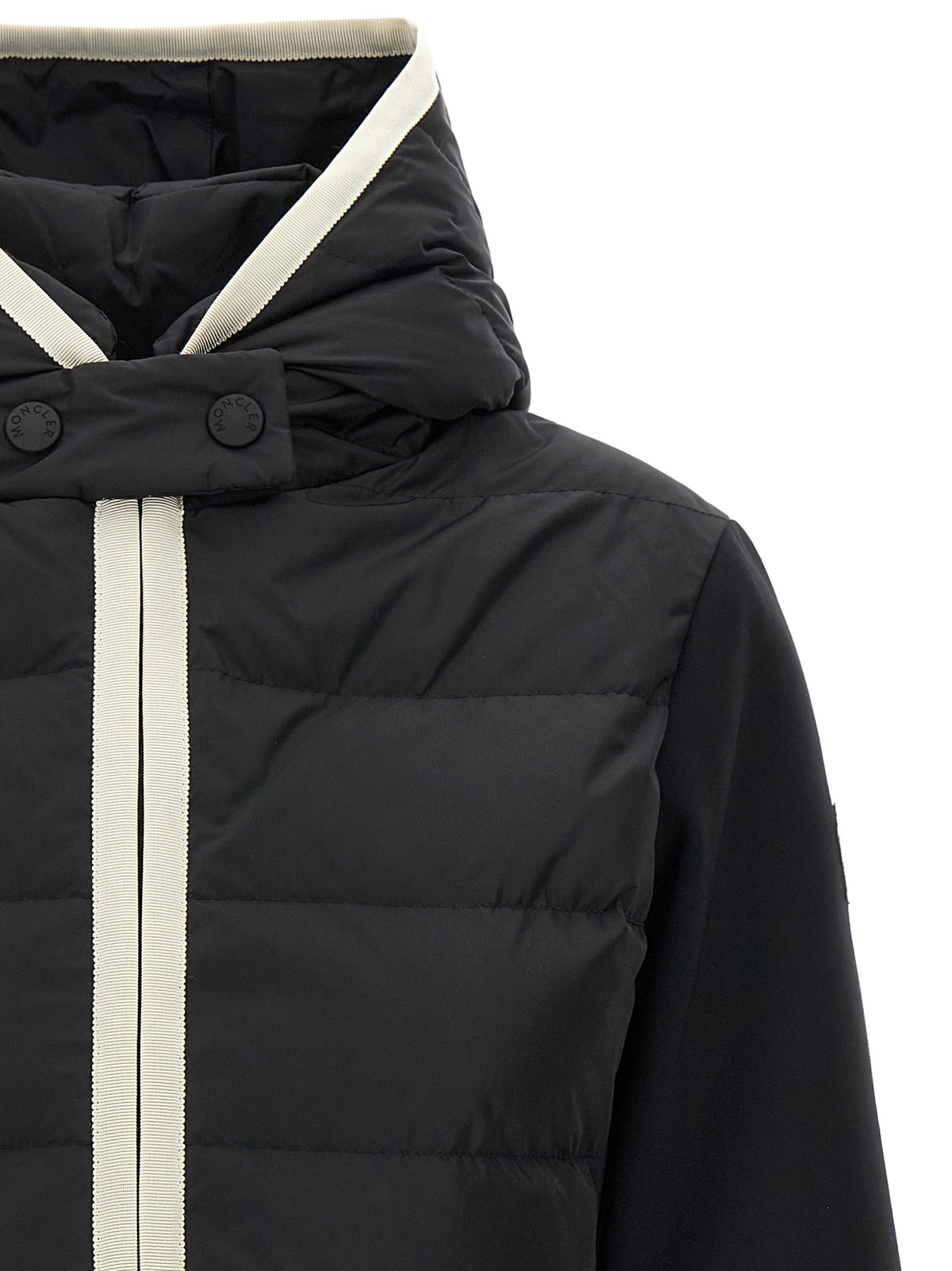 Moncler Grenoble Schwarzer Cardigan aus Polyamid