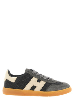 Hogan Graue Woll-Sneaker mit niedrigem Schaft