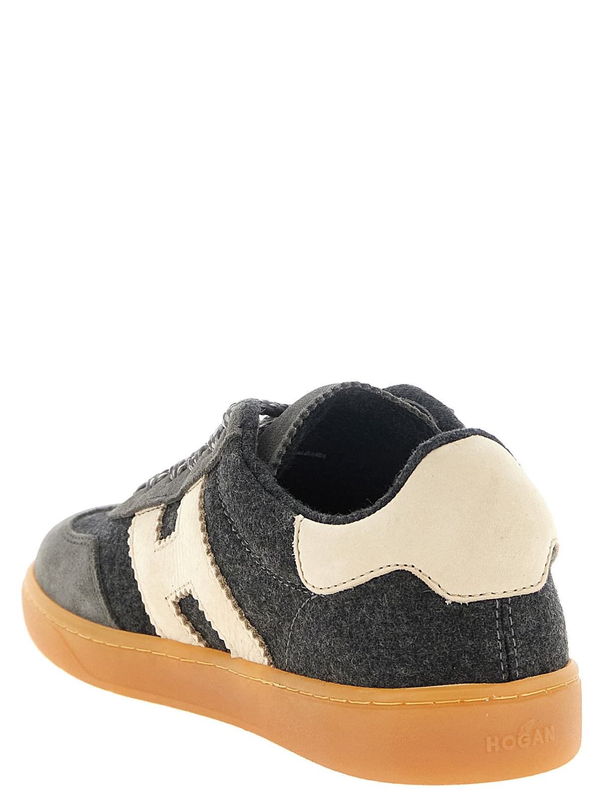Hogan Graue Woll-Sneaker mit niedrigem Schaft