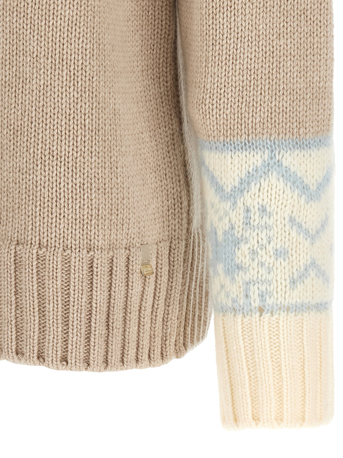 Herno Beige Wollstrickjacke