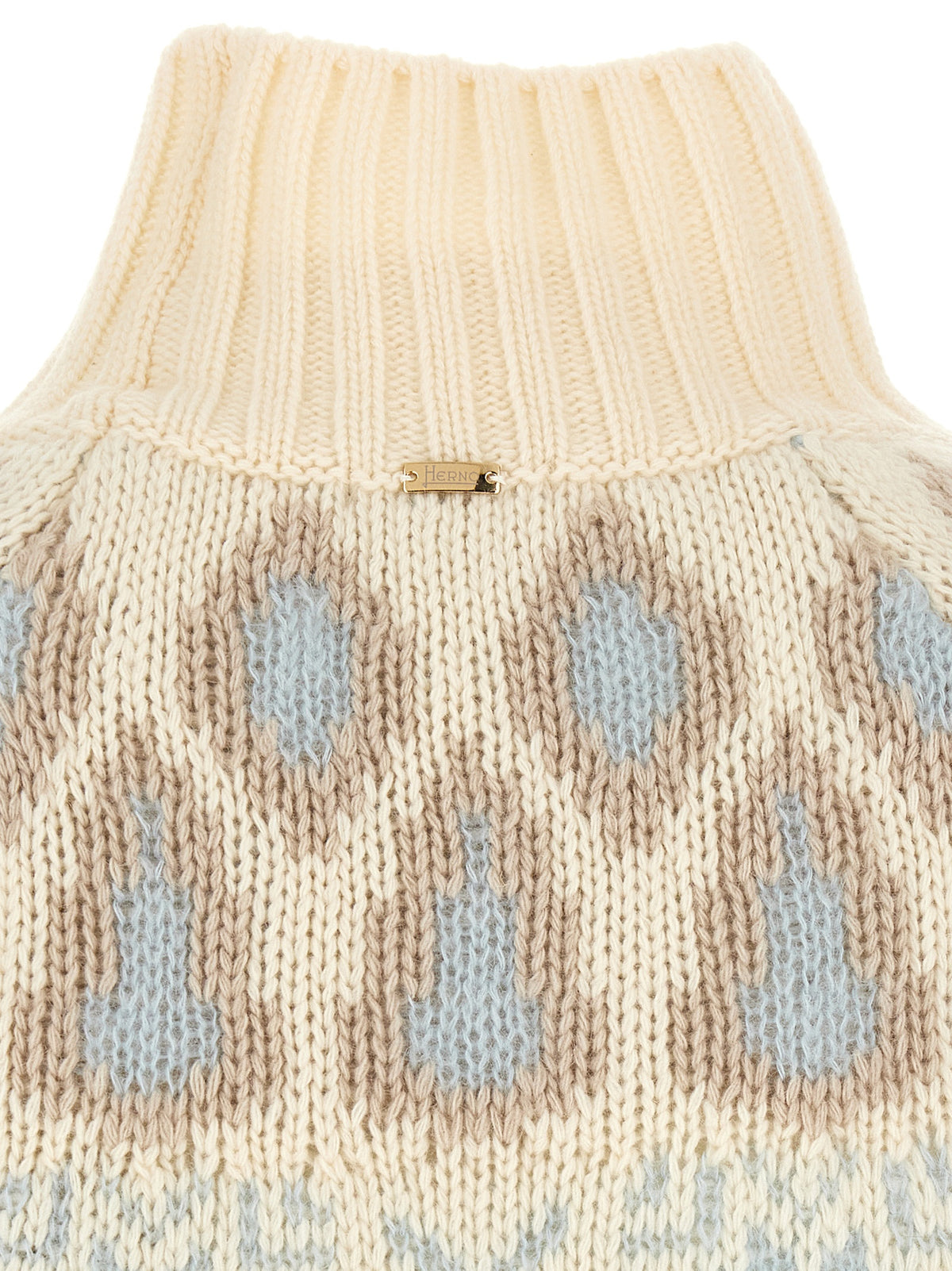 Herno Beige Wollstrickjacke