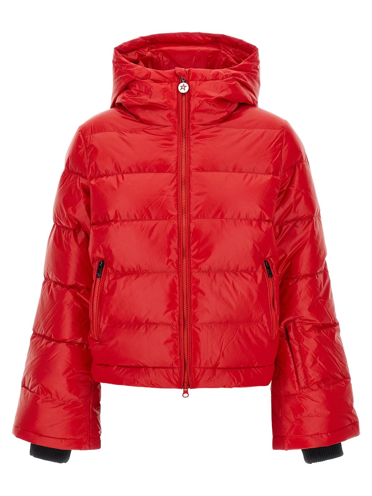 PERFECT MOMENT Rote Nylon-Jacke in voller Länge