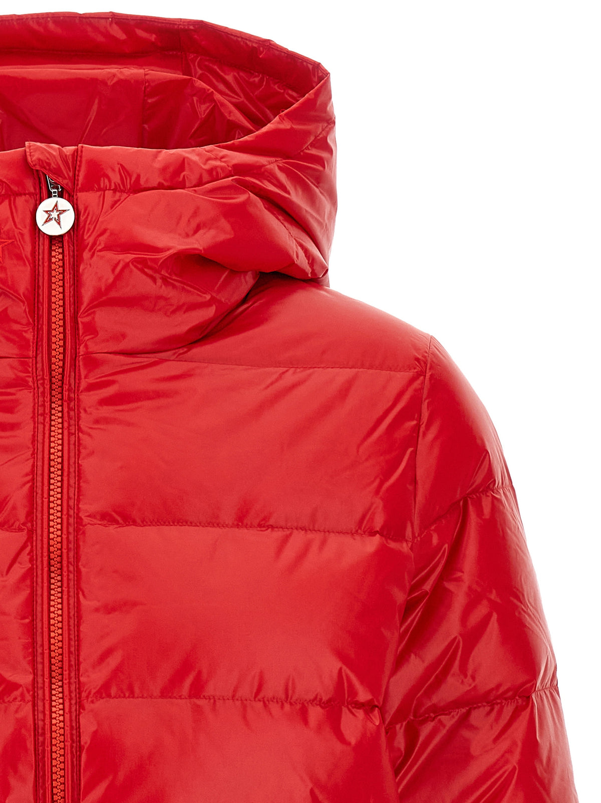 PERFECT MOMENT Rote Nylon-Jacke in voller Länge