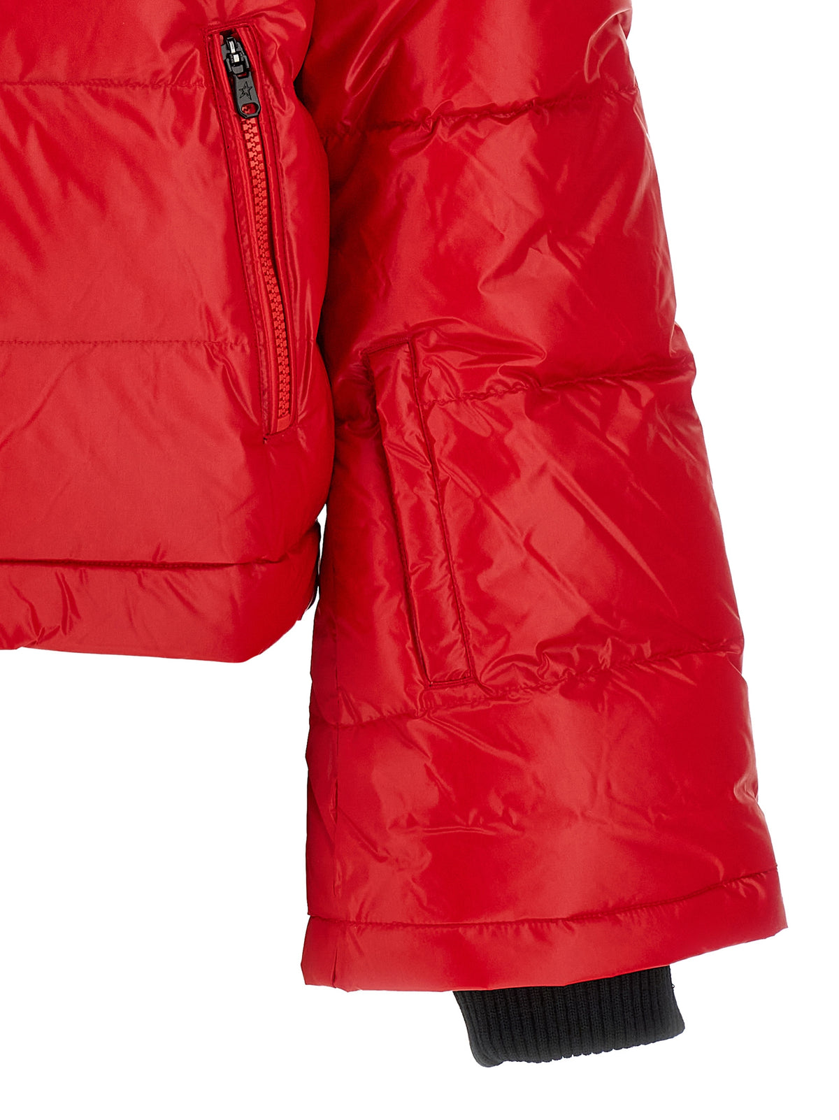 PERFECT MOMENT Rote Nylon-Jacke in voller Länge