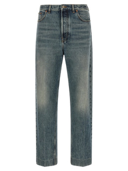 Valentino Garavani Blaue Jeans aus Baumwolle im geraden Schnitt