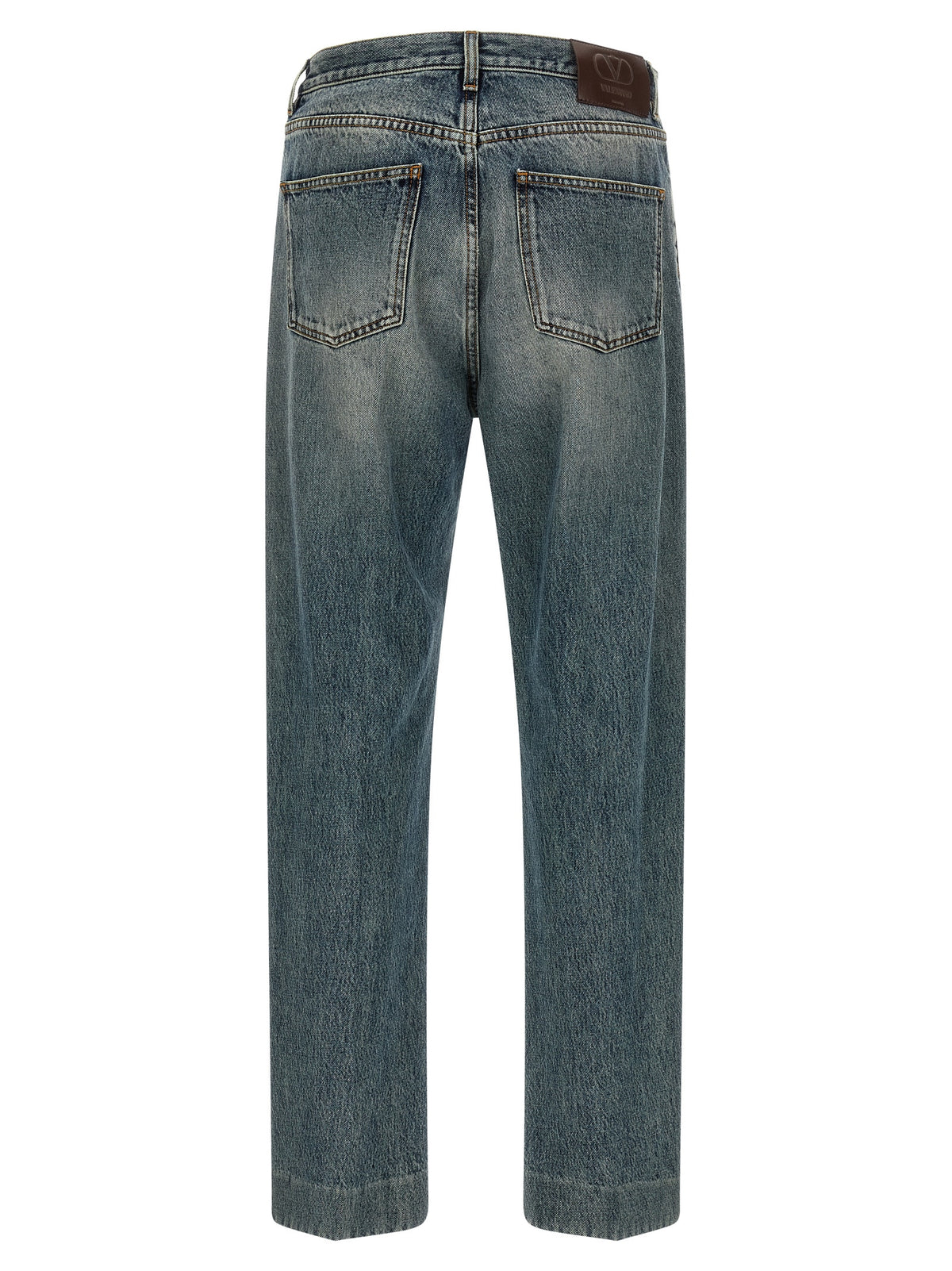 Valentino Garavani Blaue Jeans aus Baumwolle im geraden Schnitt