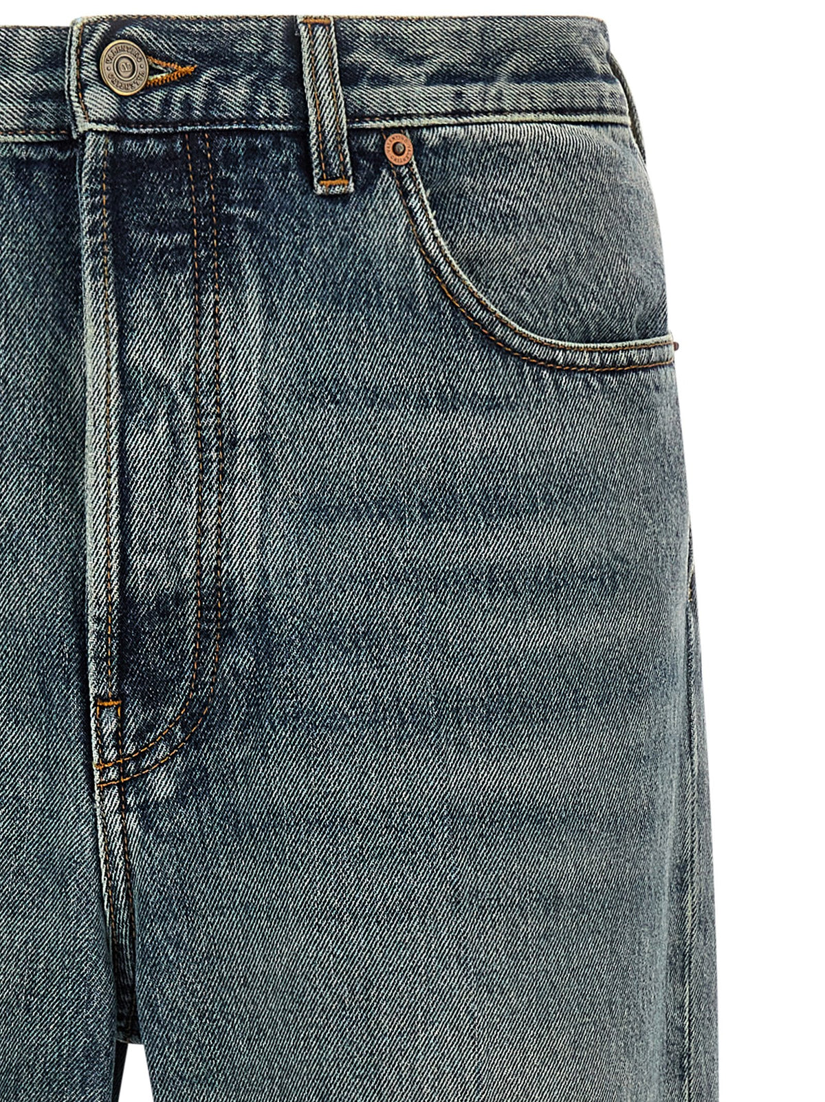 Valentino Garavani Blaue Jeans aus Baumwolle im geraden Schnitt