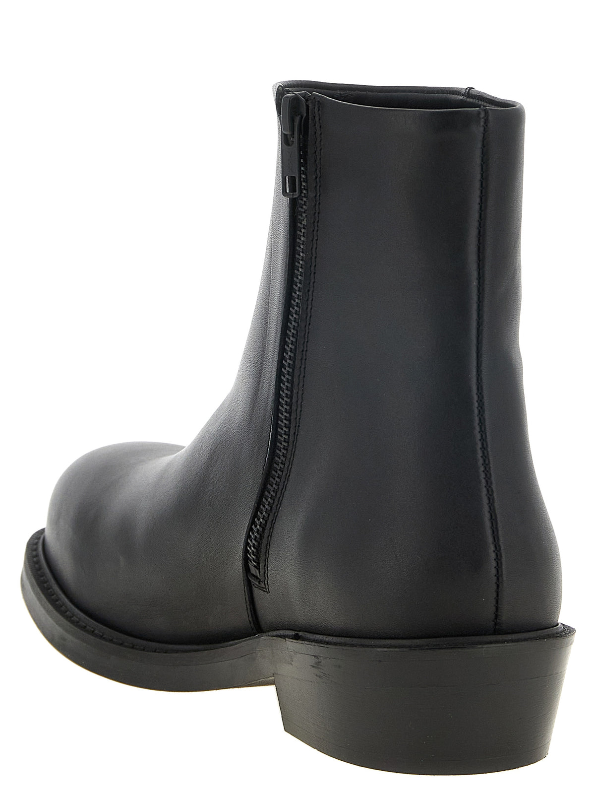 SÉFR Schwarze Stiefeletten aus Kalbsleder