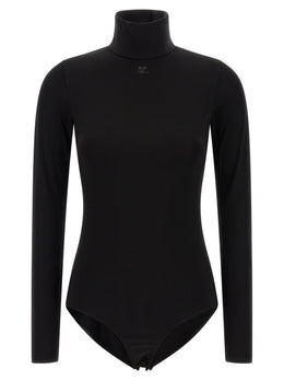 Courrèges Schwarzer Body aus Viskose