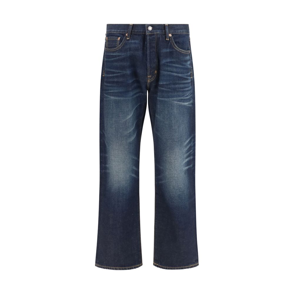 Tom Ford Blaue Jeans aus Baumwolle im geraden Schnitt