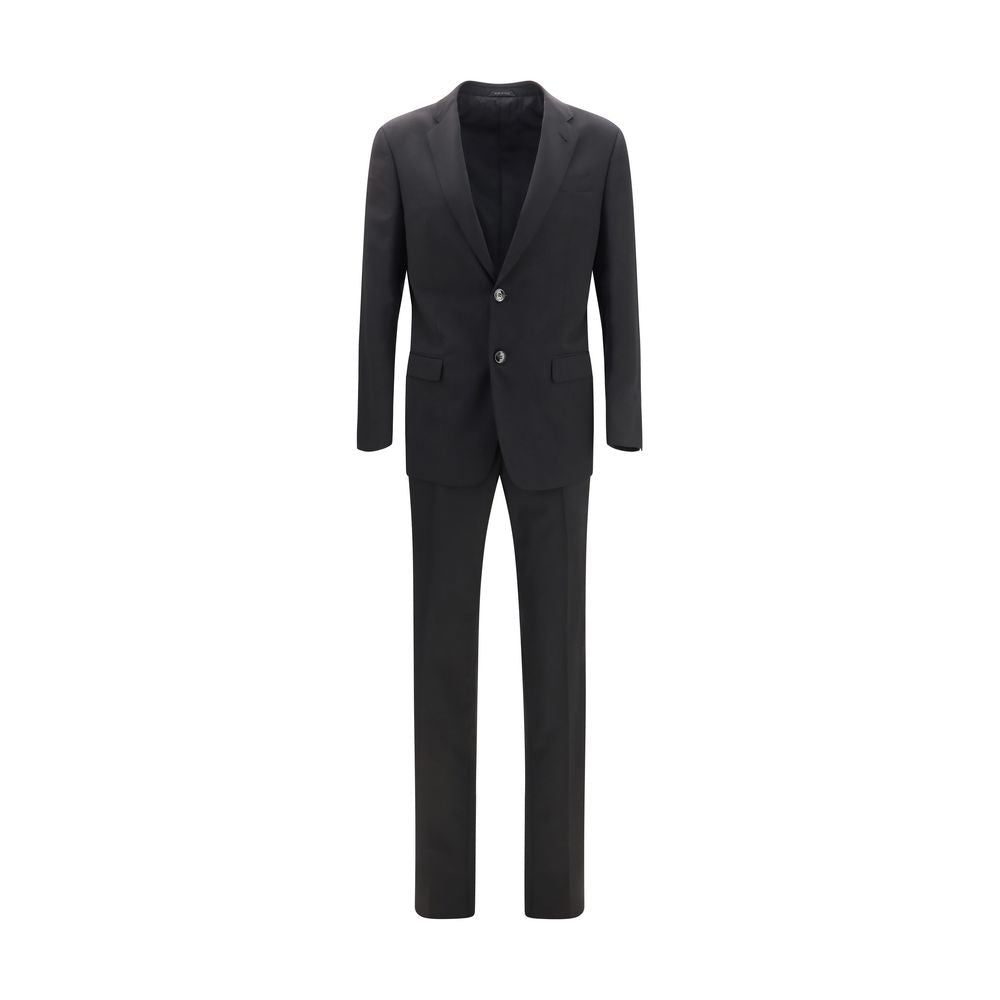 Giorgio Armani Anzug Aries aus schwarzer Wolle, zweiteilig