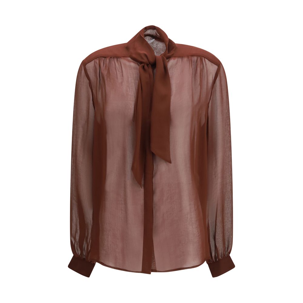 Lardini Braune Viskose-Bluse